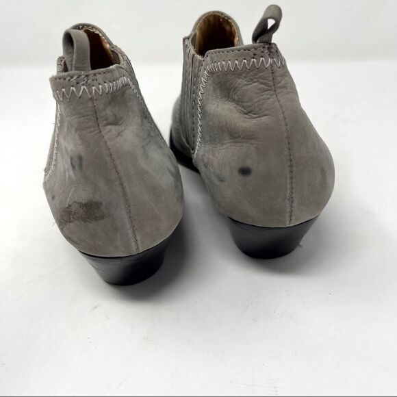 SCHUTZ Grey Nubuck Western Pointed Toe Booties 8 - Picture 5 of 7